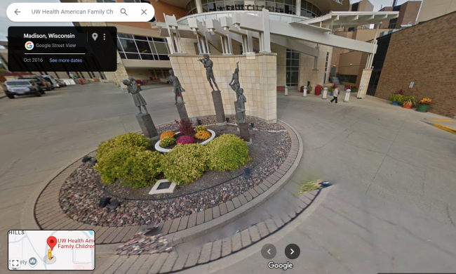 Entrance of the American Family Children's Hospital