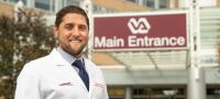 Dr. Adam Gepner outside the Madison VA