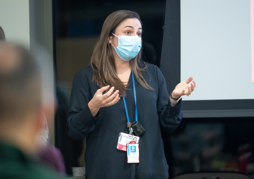 Sarah Donohue, MD, speaks at a WILD session