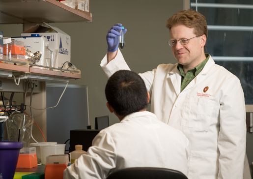 Dudley Lamming, PhD, associate professor, Endocrinology, Diabetes and Metabolism, works in his lab